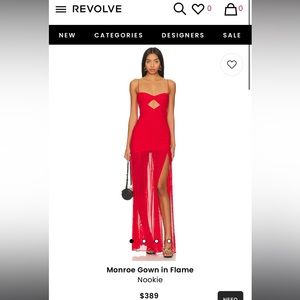 Gown bought from revolve brand Nookie.